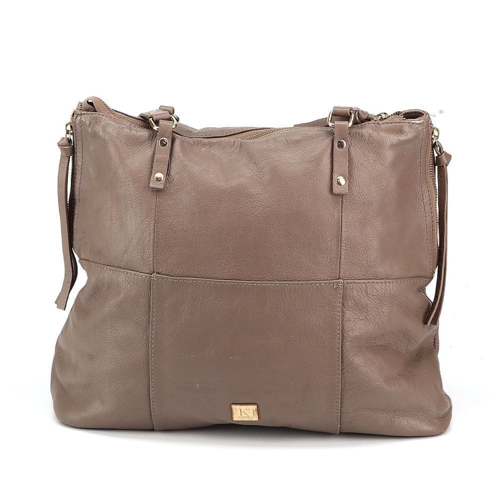Kooba Taupe Leather Shoulder Bag - Picture 2 of 7
